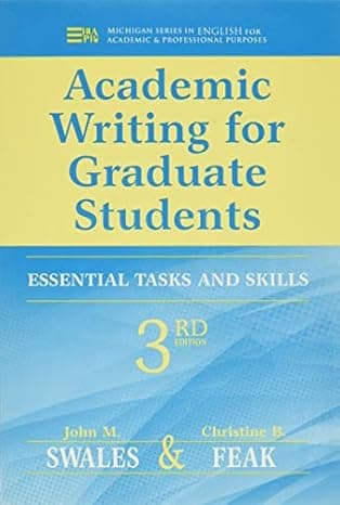 Academic Writing for Graduate Students: Essential Tasks and Skills  cover