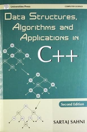Data Structures Algorithms And Applications In C++ cover