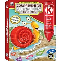 Comprehensive Curriculum of Basic Skills Preschool Workbook, Math, Reading Comprehension, Writing, Alphabet, Colors, Shapes, Pre K Workbooks age 4-5, Classroom or Homeschool Curriculum (544 pgs) 