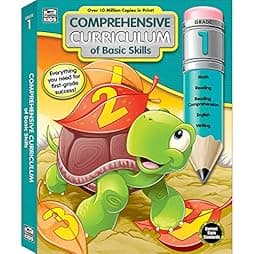 Comprehensive Curriculum of Basic Skills 1st Grade Workbooks All Subjects, Math, Reading Comprehension, Writing, Spelling, Vocabulary, Addition, Subtraction, First Grade Workbook Ages 6-7 (544 pgs) 