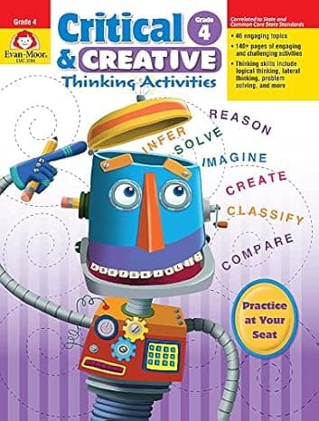  Critical &amp; Creative Thinking Activities, Grade 4 (Critical and Creative Thinking Activities)  cover