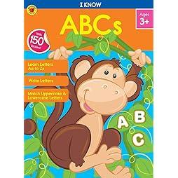 Carson Dellosa – I Know ABCs Workbook for PK, 1st Grade, 64 Pages with Stickers, Ages 3+