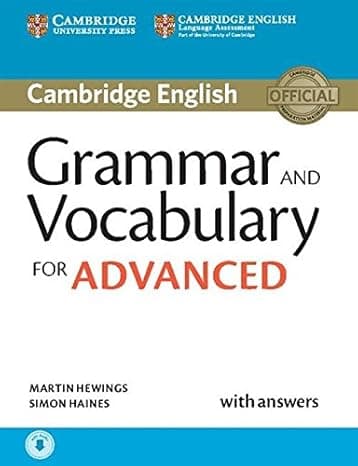 Grammar and Vocabulary for Advanced Book with Answers and Audio: Self-Study Grammar Reference and Practice 1st Edition cover