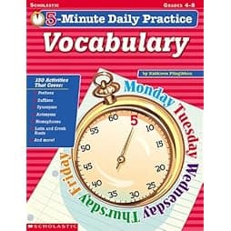 5-minute Daily Practice: Vocabulary (Grades 4-8) Paperback – July 1, 2003