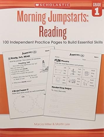 Morning Jumpstarts: Reading Grade 1 [Paperback] [Jan 01, 2017] R.L.STINE  cover