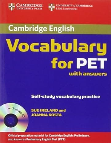 Cambridge Vocabulary for PET Student Book with Answers and Audio CD (Cambridge Vocabulary for Exams) cover