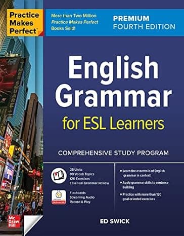 Practice Makes Perfect: English Grammar for ESL Learners, Premium Fourth Edition  cover