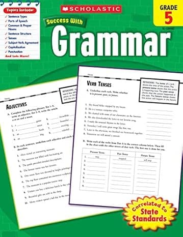 Scholastic Success With Grammar, Grade 5  cover