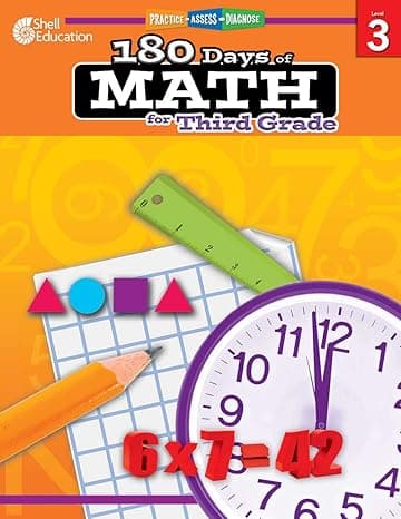 180 Days of Math: Grade 3 - Daily Math Practice Workbook for Classroom and Home, Cool and Fun Math, Elementary School Level Activities Created by Teachers to Master Challenging Concepts 1st Edition cover