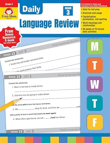 Daily Language Review, Grade 3 cover