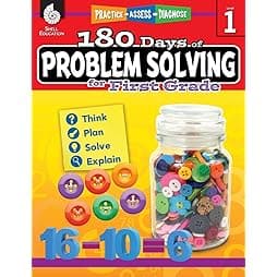 180 Days of Problem Solving for 1st Grade – Build Math Fluency with this 1st Grade Math Workbook (180 Days of Practice) 1st Edition