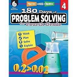 180 Days of Problem Solving for Fourth Grade – Build Math Fluency with this 4th Grade Math Workbook (180 Days of Practice) 1st Edition