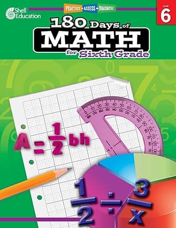 180 Days of Math: Grade 6 sample cover