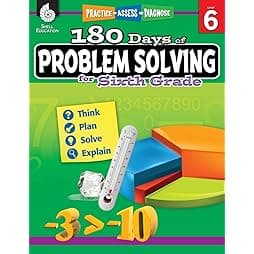 180 Days of Problem Solving for Sixth Grade – Build Math Fluency with this 6th Grade Math Workbook (180 Days of Practice) 1st Edition