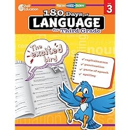 180 Days of Language for Third Grade – Build Grammar Skills and Boost Reading Comprehension Skills with this 3rd Grade Workbook (180 Days of Practice) 1st Edition