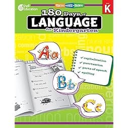 180 Days of Language for Kindergarten – Build Grammar Skills and Boost Reading Comprehension Skills with this Kindergarten Workbook (180 Days of Practice) 1st Edition