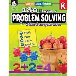 180 Days of Problem Solving for Kindergarten – Build Math Fluency with this Kindergarten Math Workbook (180 Days of Practice) 1st Edition