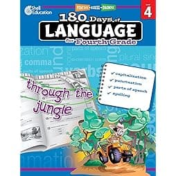 180 Days of Language for Fourth Grade – Build Grammar Skills and Boost Reading Comprehension Skills with this 4th Grade Workbook (180 Days of Practice) 1st Edition