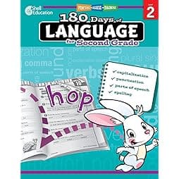 180 Days of Language for Second Grade – Build Grammar Skills and Boost Reading Comprehension Skills with this 2nd Grade Workbook (180 Days of Practice) 1st Edition