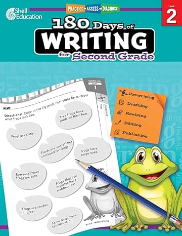 180 Days of Writing for Second Grade - An Easy-to-Use Second Grade Writing Workbook to Practice and Improve Writing Skills (180 Days of Practice) 1st Edition cover