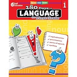 180 Days of Language for First Grade – Build Grammar Skills and Boost Reading Comprehension Skills with this 1st Grade Workbook (180 Days of Practice) 1st Edition