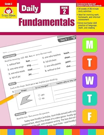 Evan-Moor Daily Fundamentals, Grade 2 Paperback – Teacher's Edition, January 1, 2017 cover