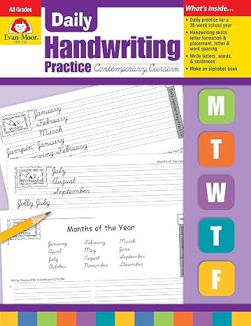 Daily Handwriting Practice, Contemporary Cursive cover