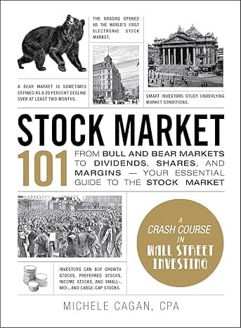 Stock Market 101: From Bull and Bear Markets to Dividends, Shares, and Margins―Your Essential Guide to the Stock Market (Adams 101 Series)  cover