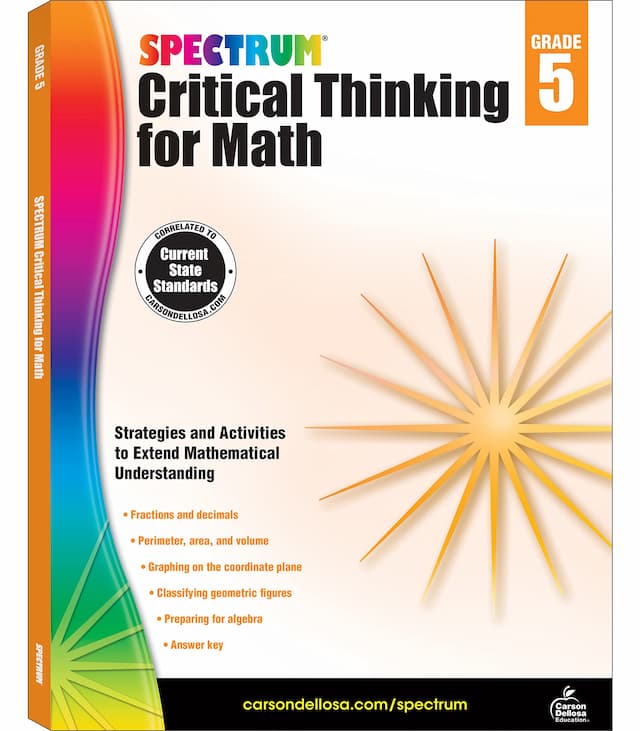 Spectrum Critical Thinking 5th Grade Math Workbooks