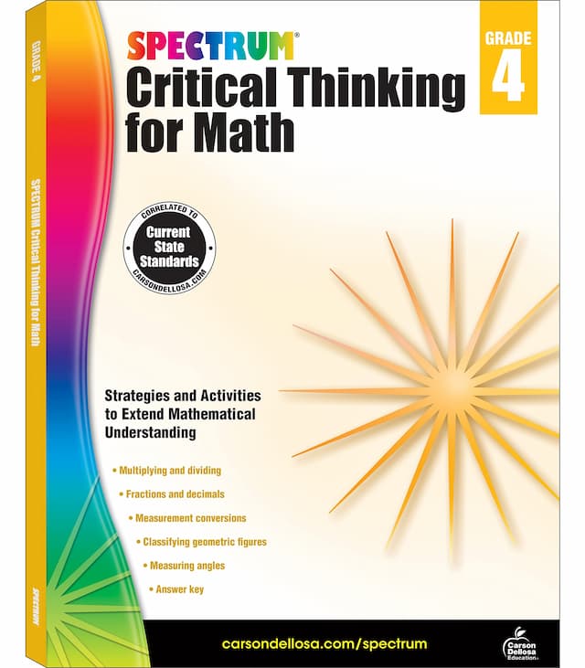 Spectrum Critical Thinking 4th Grade Math Workbooks