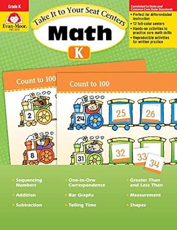 Take It to Your Seat Common Core Math Centers, Grade K (Take It to Your Seat Centers) cover