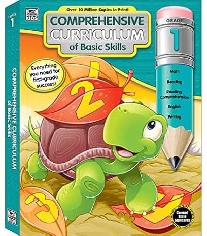 Comprehensive Curriculum of Basic Skills 1st Grade Workbooks All Subjects, Math, Reading Comprehension, Writing, Spelling, Vocabulary, Addition, Subtraction, First Grade Workbook Ages 6-7 (544 pgs) cover
