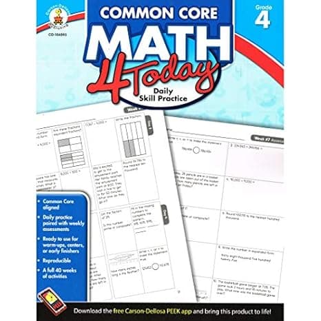 Common Core Math 4 Today Workbook Grade 4 cover