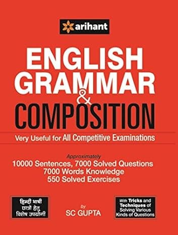 English Grammar & Composition Very Useful for All Competitive Examinations cover