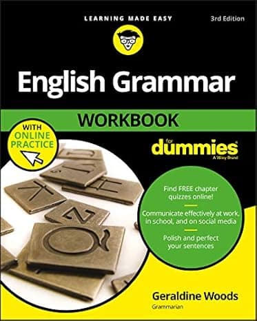 English Grammar Workbook For Dummies with Online Practice cover