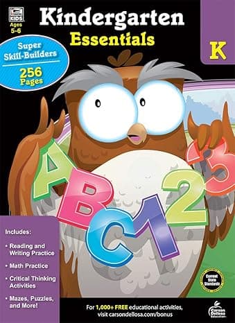 Carson Dellosa — Kindergarten Essentials Workbook for Kindergarten, 256 Pages cover