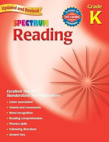 Spectrum Reading, Kindergarten cover