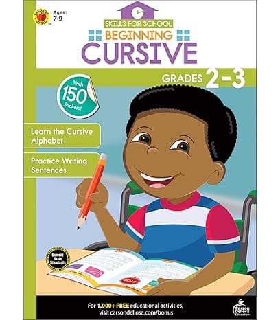 Skills for School: Beginning Cursive Workbook-Grades 2-3 cover