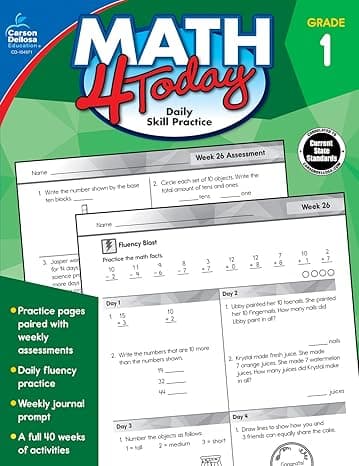 Common Core Math 4 Today Workbook Grade 1 cover