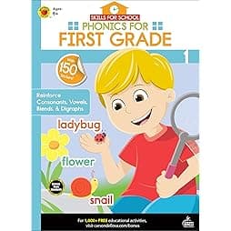 Skills for School: Phonics for First Grade Workbook-Grade 1