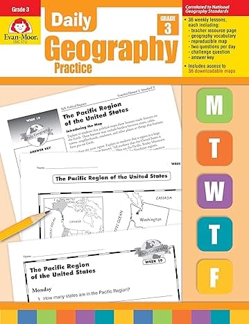 Daily Geography Practice ,Grade 3 Paperback – Illustrated, August 1, 2004 cover