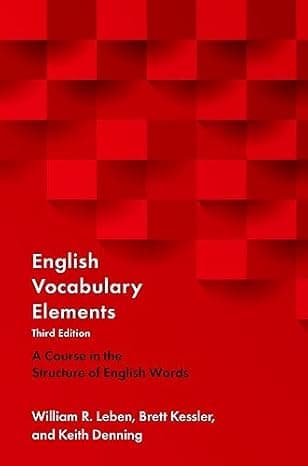 English Vocabulary Elements: A Course in the Structure of English Words cover