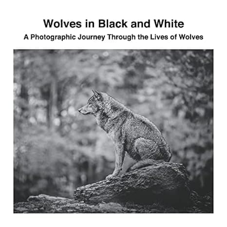 Wolves in Black and White: A Photographic Journey Through the Lives of Wolves cover