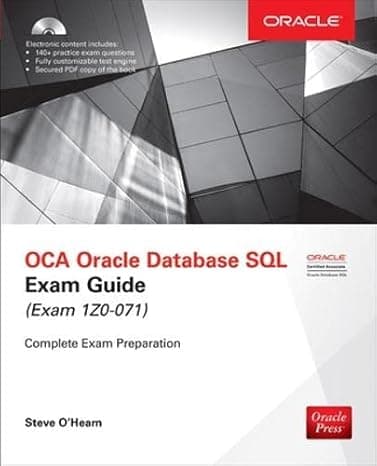 OCA Oracle Database SQL Exam Guide (Exam 1Z0-071) (Oracle Press) cover