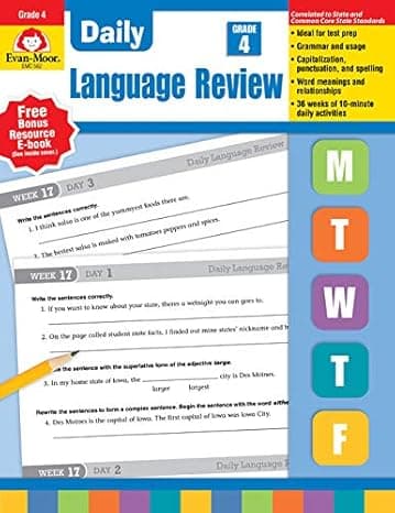 Daily Language Review, Grade 4 cover