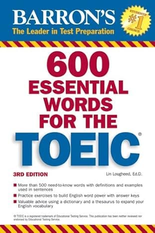 600 Essential Words for the TOEIC (600 Essential Words for the TOEIC Test) 3rd Edition cover