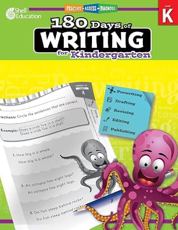 180 Days of Writing for Kindergarten - An Easy-to-Use Kindergarten Writing Workbook to Practice and Improve Writing Skills (180 Days of Practice) 1st Edition cover