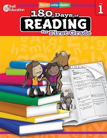 180 Days of Reading: Grade 1 - Daily Reading Workbook for Classroom and Home, Sight Word Comprehension and Phonics Practice, School Level Activities Created by Teachers to Master Challenging Concepts 1st Edition cover