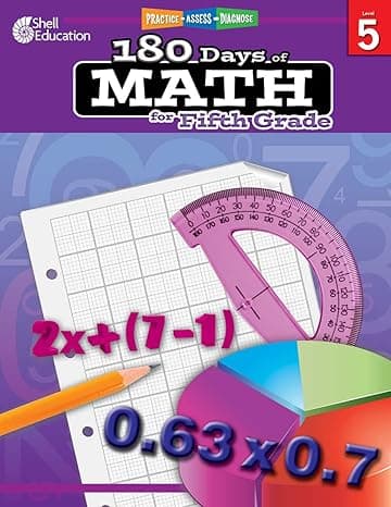 180 Days of Math: Grade 5 Sample cover