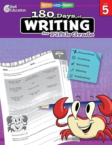 180 Days of Writing for Fifth Grade - An Easy-to-Use Fifth Grade Writing Workbook to Practice and Improve Writing Skills (180 Days of Practice) 1st Edition cover
